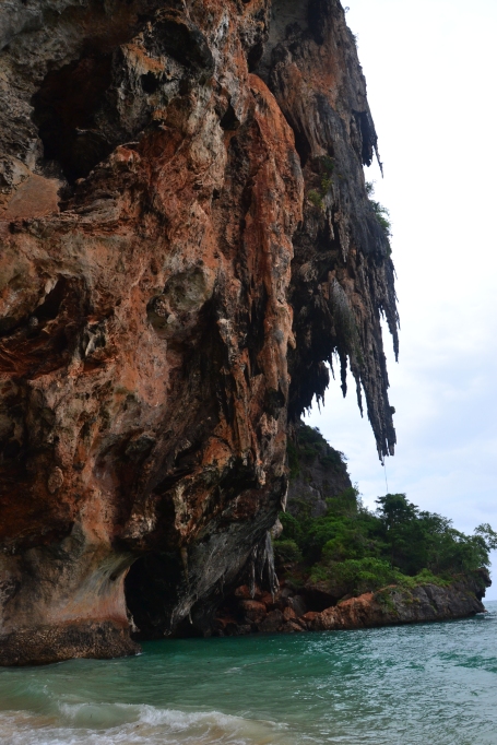 Railay Bay known for its rock climbing